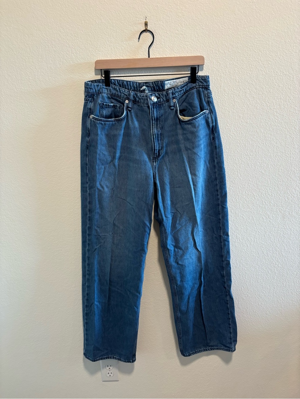 rag & bone women’s Logan mid rise wid leg jeans